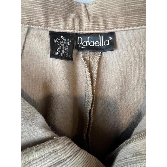Rafaella Womens Corduroy Pants Size 10 Relaxed Fit All Straight Leg - Picture 7 of 11